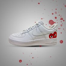 Load image into Gallery viewer, CDG Heart Red Custom Air Force 1 Painted
