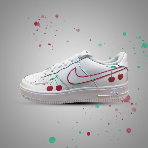 Cherry Red and Green Custom Air Force 1 Painted