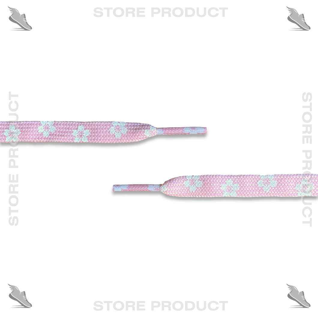 Pink Flower Flat Laces
